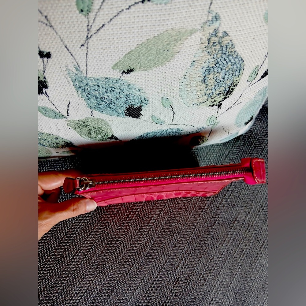Dooney & Bourke Leather Croco Wristlet - Picture 6 of 7
